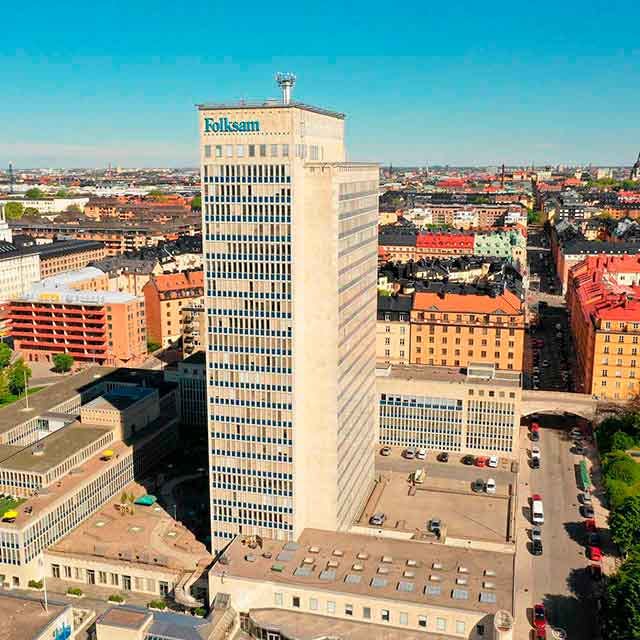 Folksams kontor i skyskrapa i Stockholm